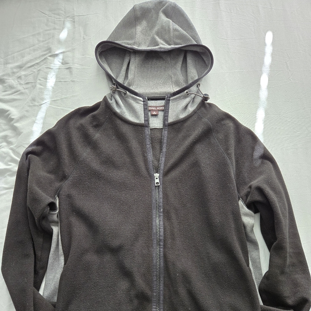 Men's Michael Kors Black Zip-Up Hoodie Sweater